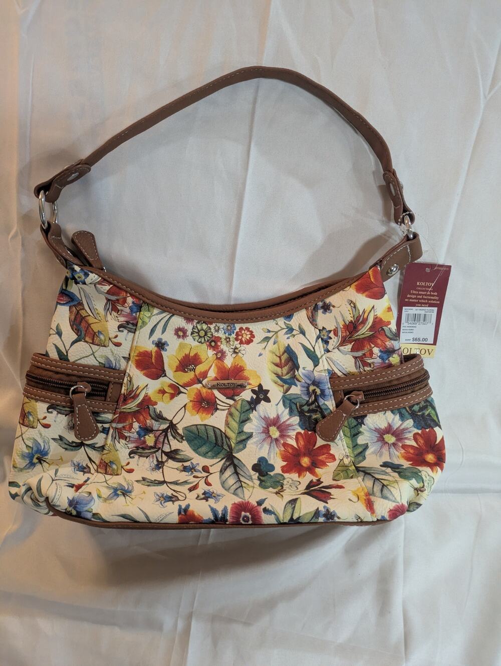 Koltov Women's  Bright floral shoulder hobo bag